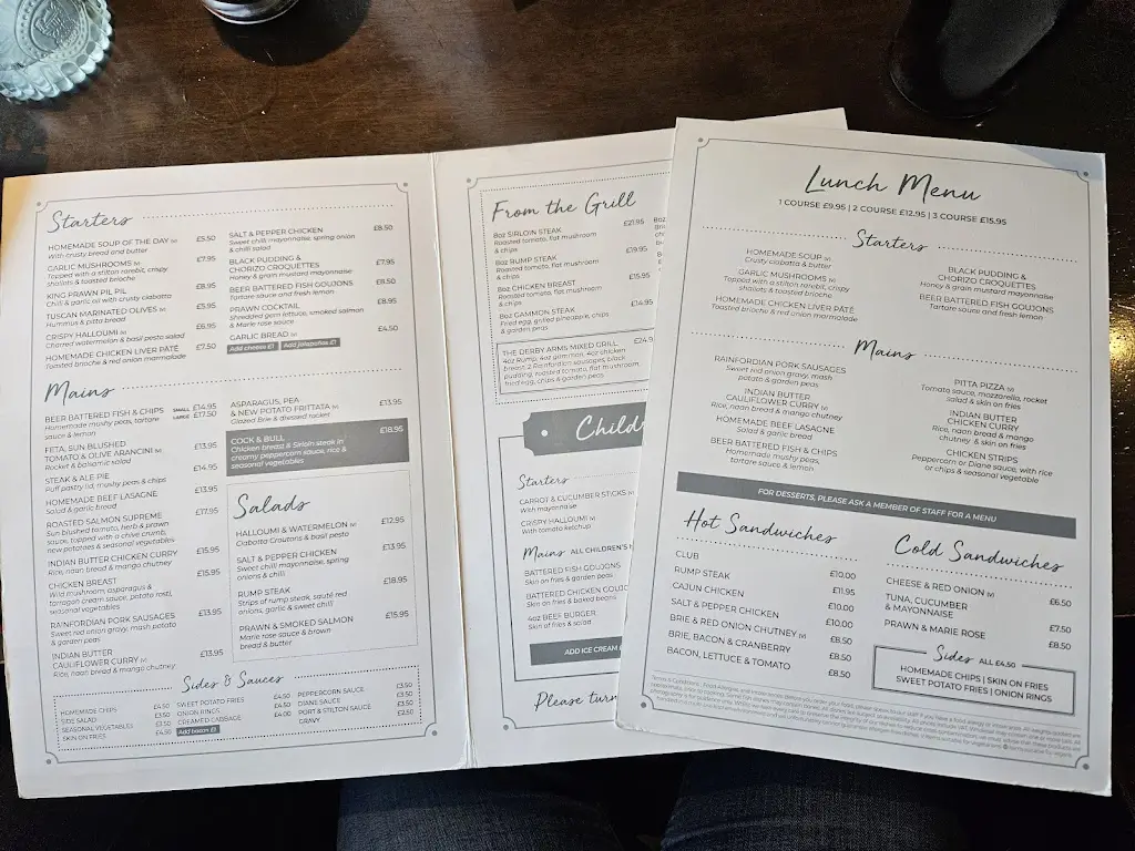 Menu_The Derby Arms_Rainford_image_1