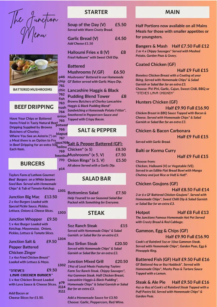 Menu_The Rainford Junction_Rainford_image_2