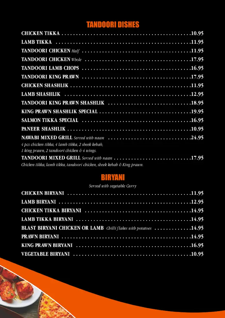 Menü_Bengal Spice_Rainham_Bild_2