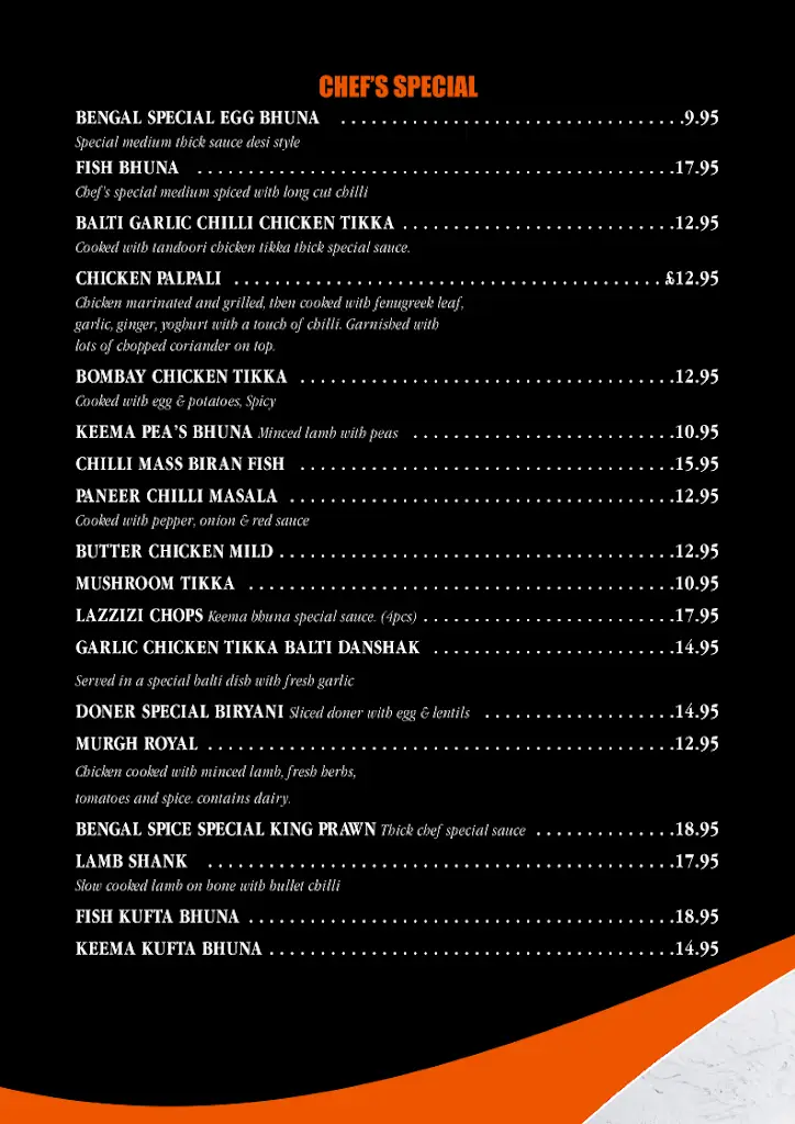 Menü_Bengal Spice_Rainham_Bild_3