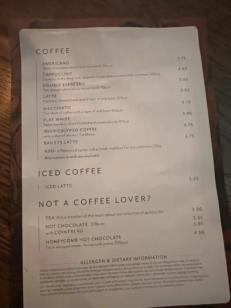 Menu_The White Horse_Radlett_immagine_3