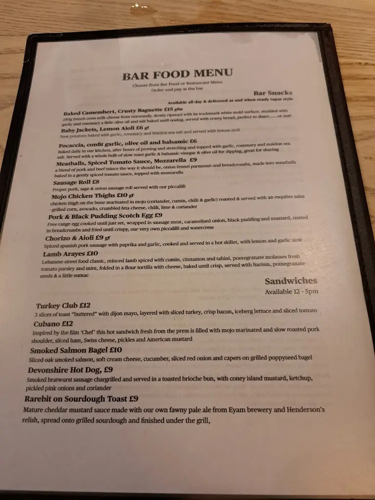 Menu_The Devonshire Arms_Baslow_image_1