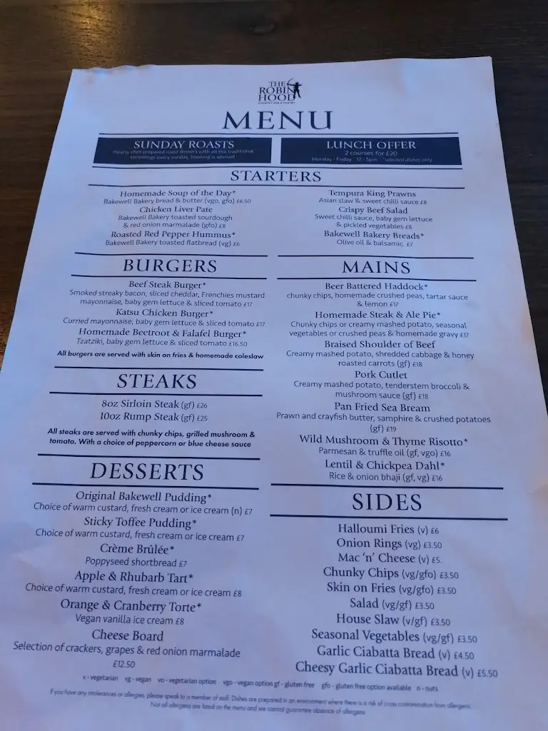 Menu_The Robin Hood Inn_Baslow_image_3