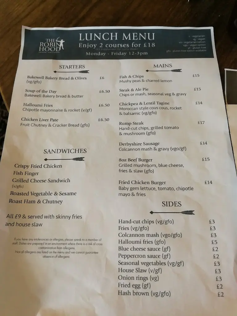 Menu_The Robin Hood Inn_Baslow_image_4