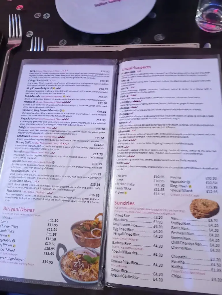 Menu_Indian Lounge_Ramsbottom_immagine_1