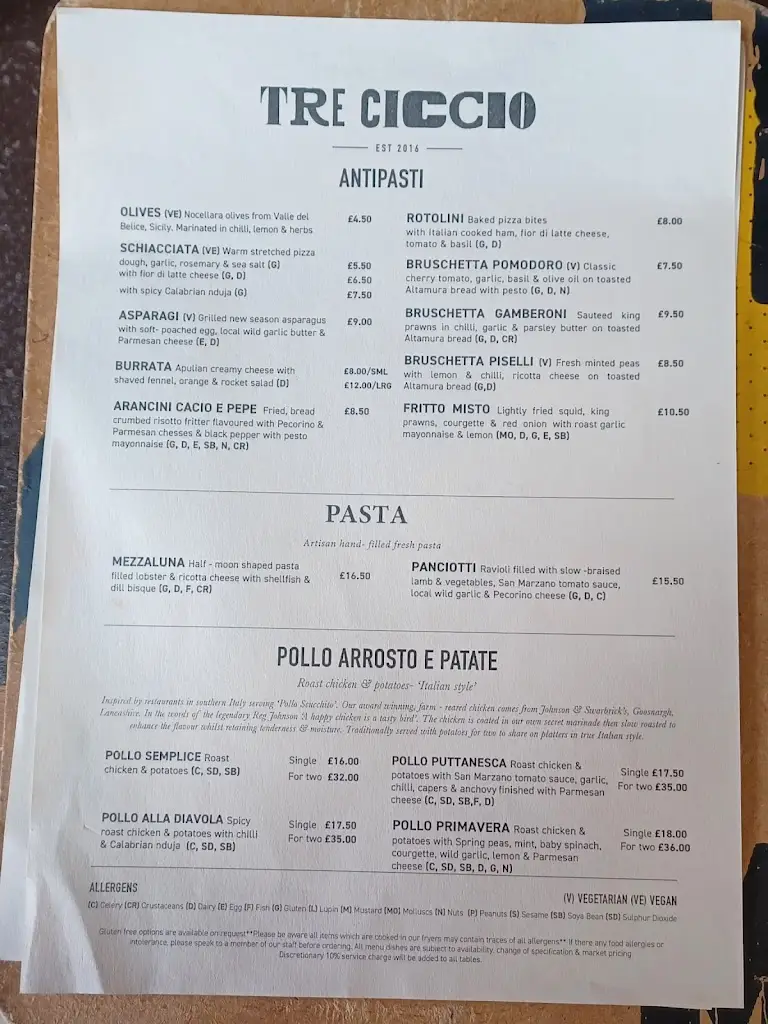 Menü_Tre Ciccio_Ramsbottom_Bild_4