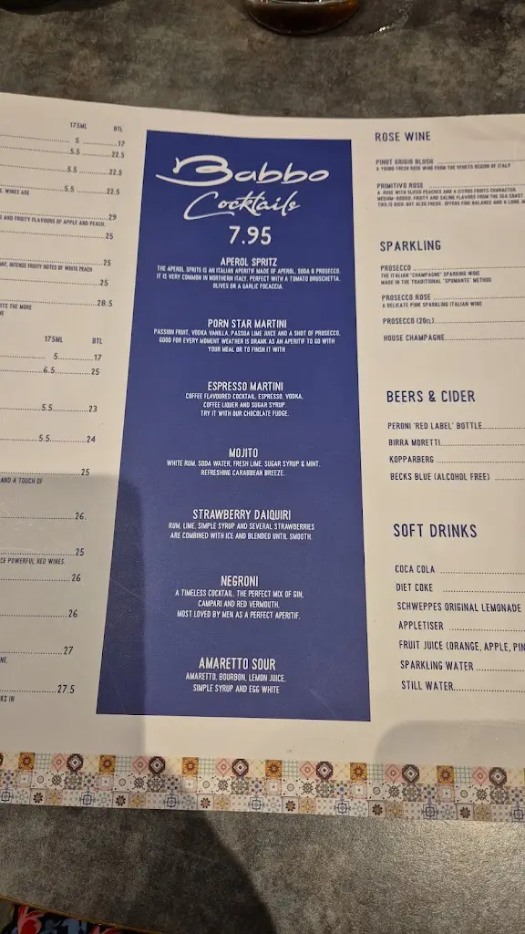 Menu_Babbo Cucina Italiana_Prestwich_image_3