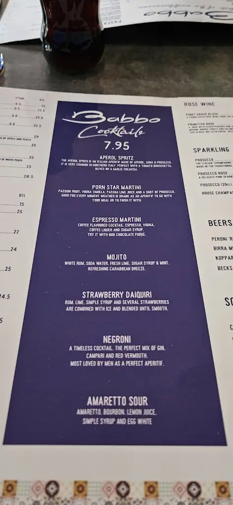 Menu_Babbo Cucina Italiana_Prestwich_image_4