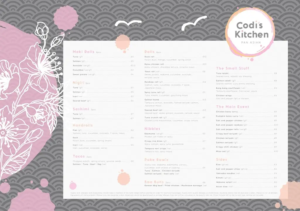 Menu_Codis kitchen_Prestwich_image_1