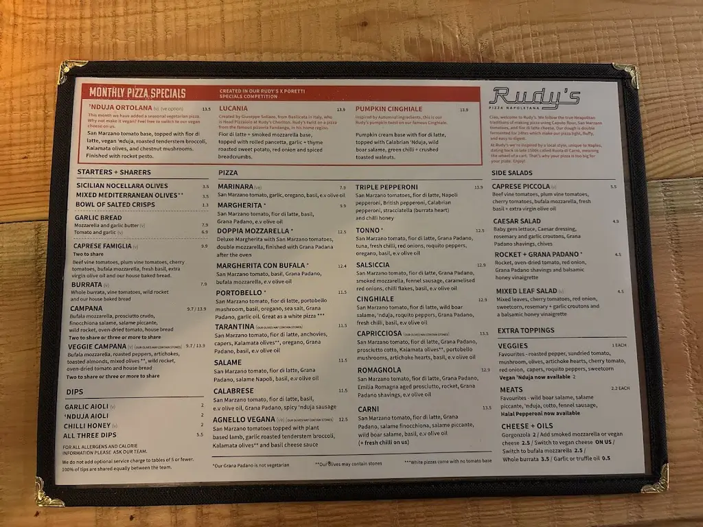 Menu_Rudy's Pizza Napoletana - Prestwich_Prestwich_imagen_3