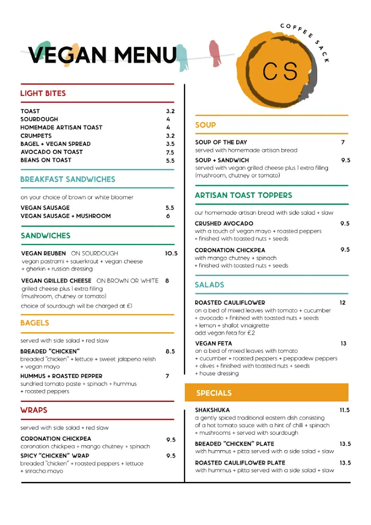 Menu_The Coffee Sack_Prestwich_image_2