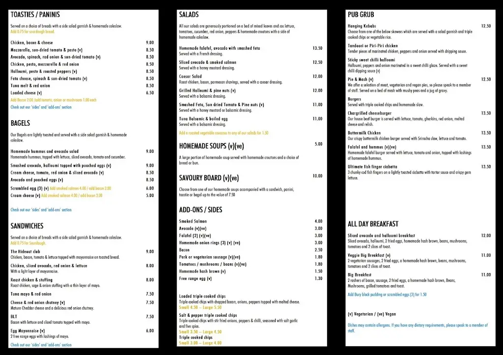 Menu_The Hideout Bar & Eatery Prestwich_Prestwich_image_2
