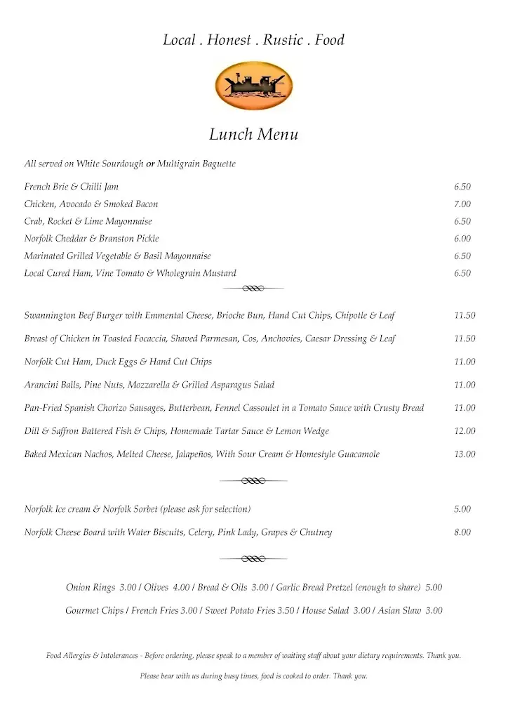 Menu_Reedham Ferry Inn_Reedham_immagine_4
