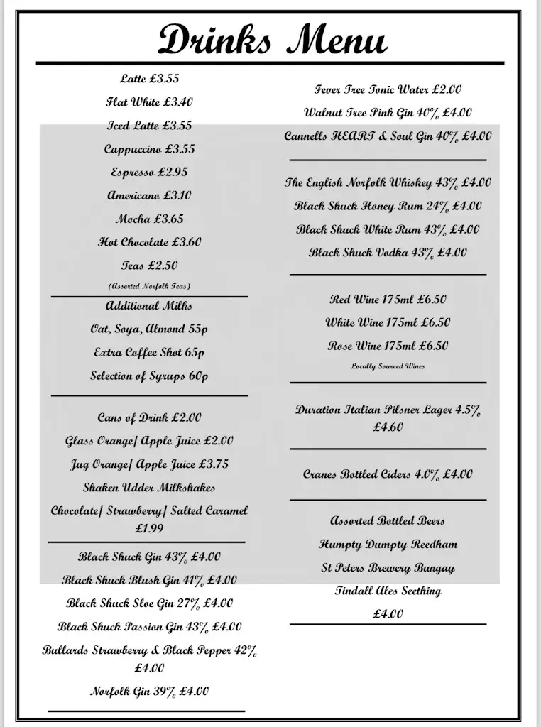 Menu_Cannells By The River_Reedham_image_1