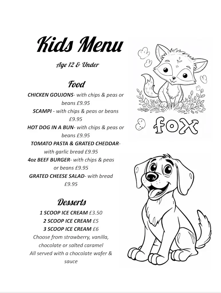 Menu_The Fox & Hounds Comford_Redruth_image_1
