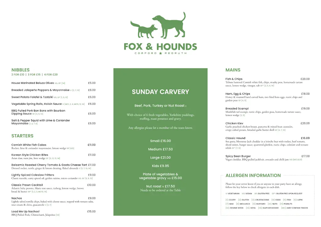 Menu_The Fox & Hounds Comford_Redruth_image_4