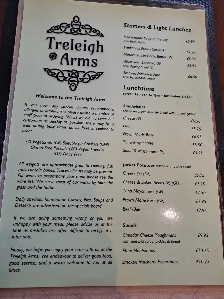 Menu_The Treleigh Arms_Redruth_image_2
