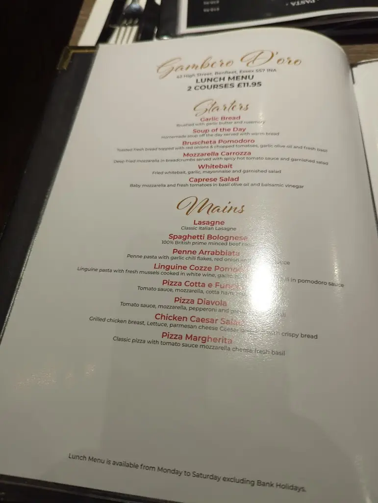 Menu_Gambero D'oro Rayleigh_Rayleigh_image_4