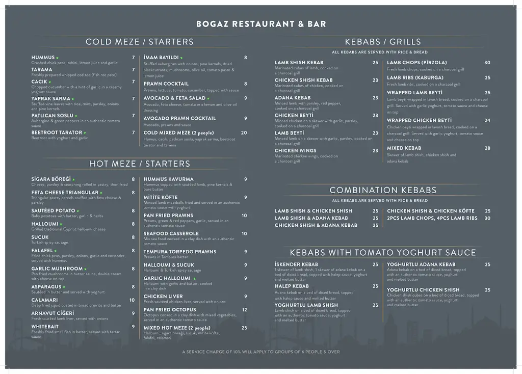 Menu_Bogaz Turkish Restaurant_Rayleigh_image_1