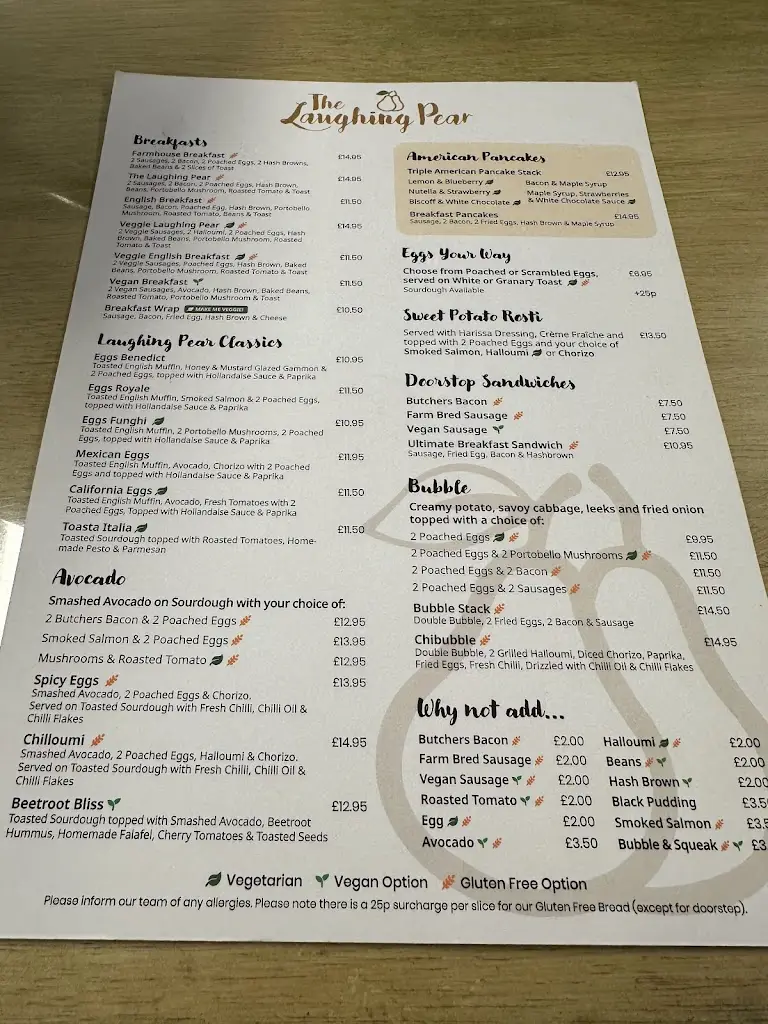 Menu_The Laughing Pear_Rayleigh_image_1