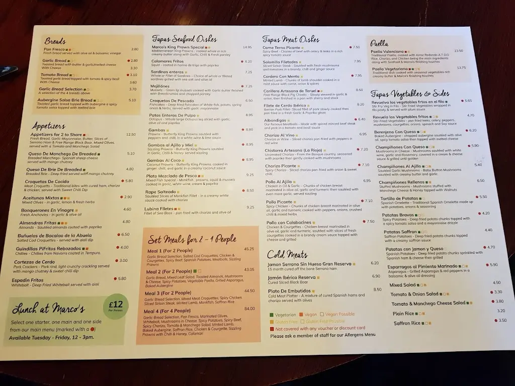 Menu_Marco's Bar_Rayleigh_image_1