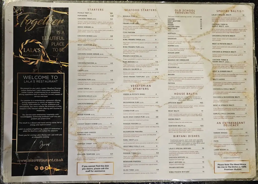 Menu_Lala's Restaurant Leeds_Pudsey_immagine_3