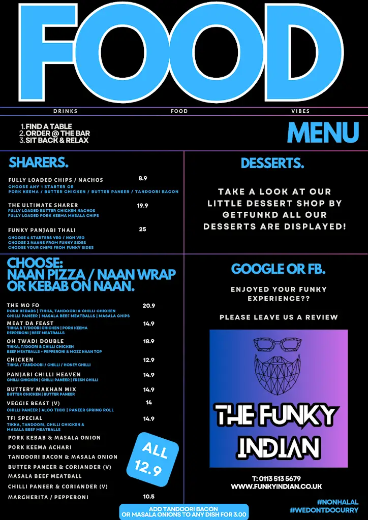 Menu_The Funky Indian Pudsey_Pudsey_image_1