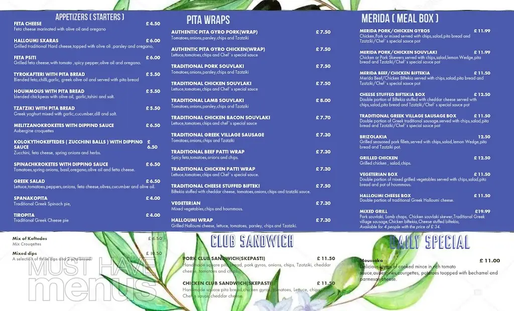 Menu_Authentic Greek Food_Pudsey_image_1