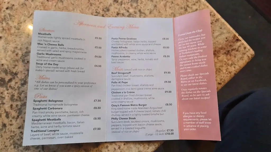 Menu_Ozzy's Bistro_Pudsey_image_1