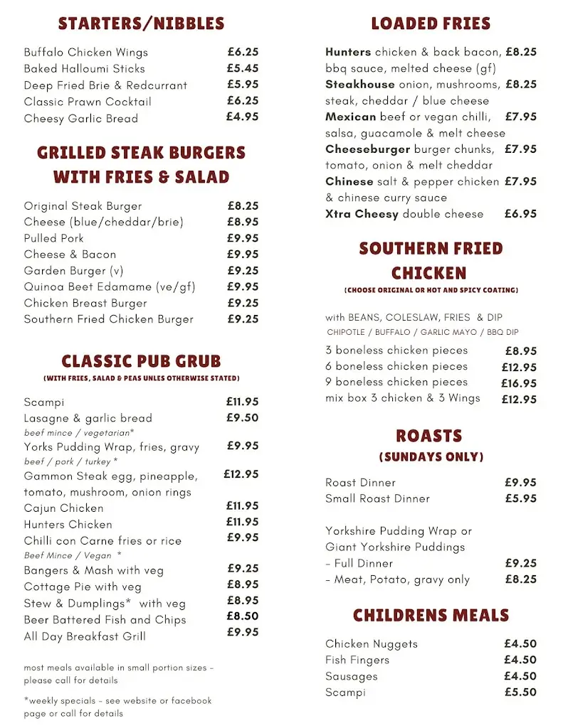 Menu_The Fleece_Rillington_image_2