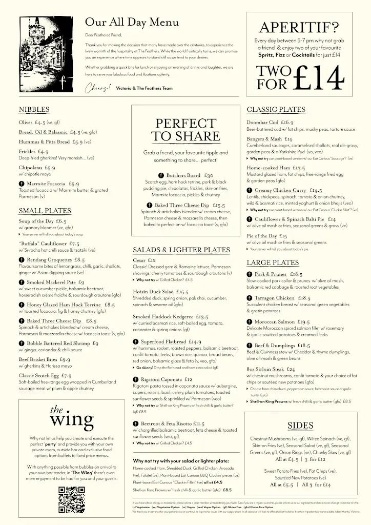 Menu_The Feathers_Rickmansworth_image_1