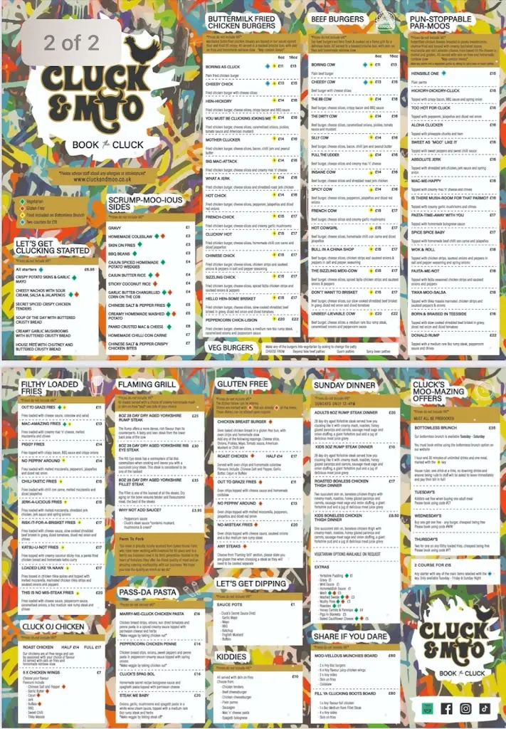 Menu_Cluck & Moo - Restaurant Redcar_Redcar and Cleveland_image_1
