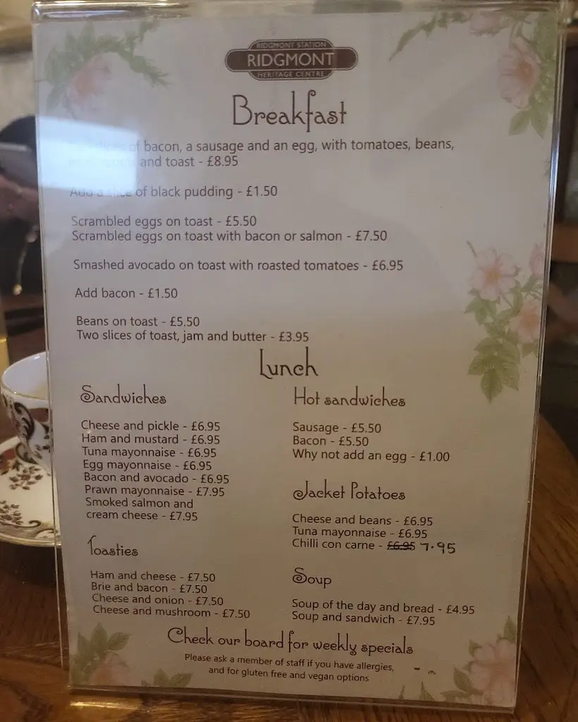 Menu_Ridgmont Station Vintage Tea Room and Heritage Centre_Ridgmont_image_4