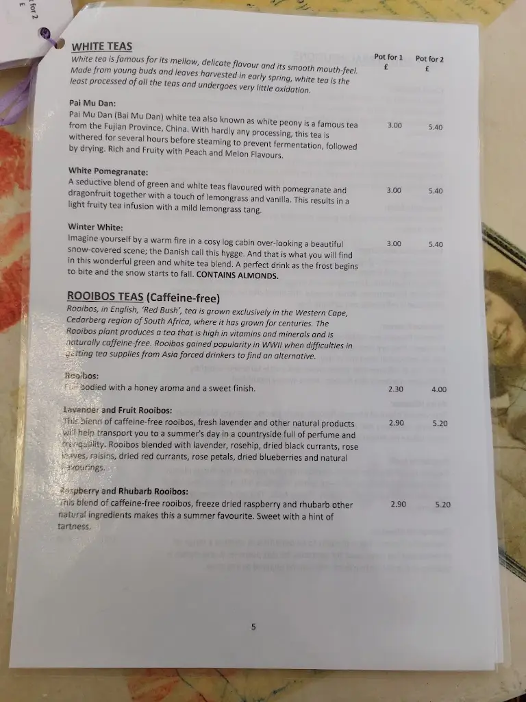 Menu_Daisy-Mae's Vintage Tearoom_Redcar_image_1