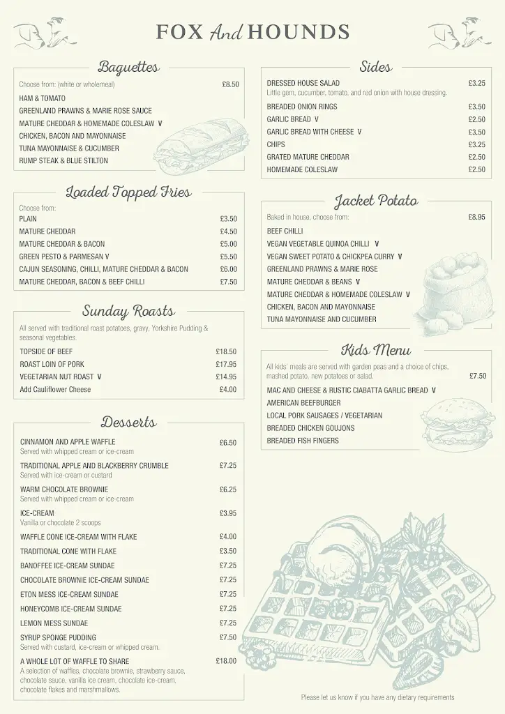 Menu_The Fox & Hounds_Riseley_image_2