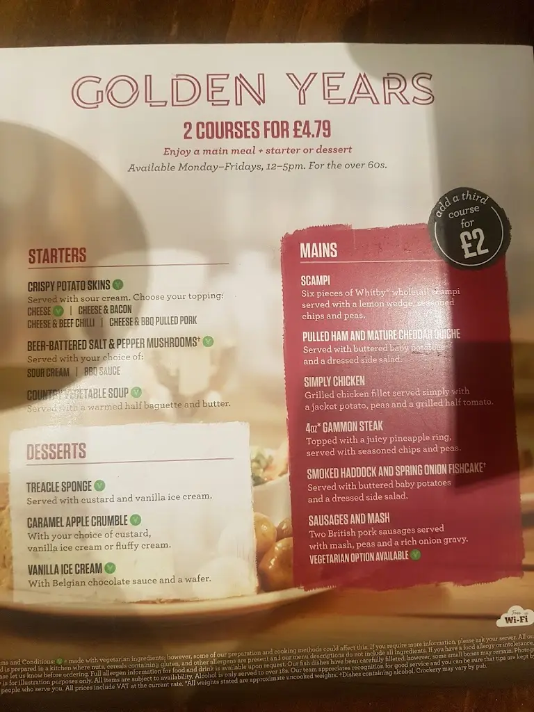 Menu_The Rose And Crown_Redditch_image_1