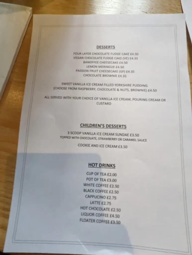 Menu_The Golden Goose_Redditch_image_3
