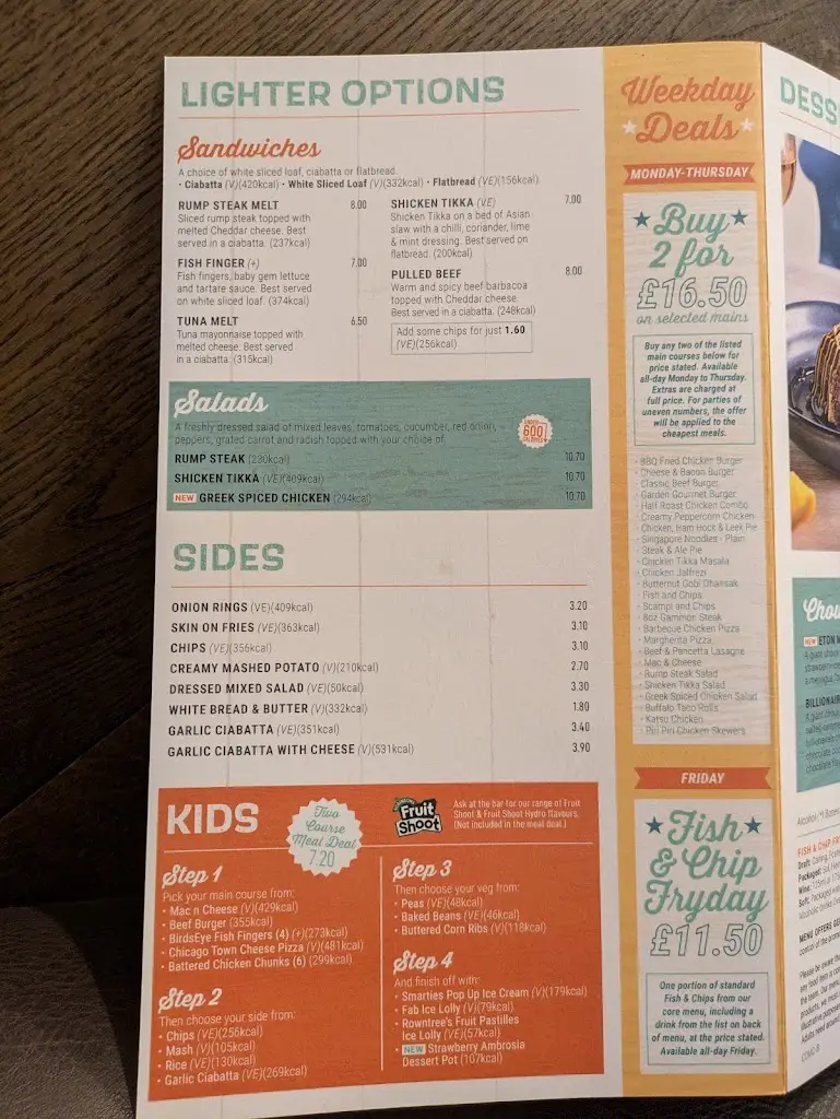 Menü_The Duck Inn_Redditch_Bild_1