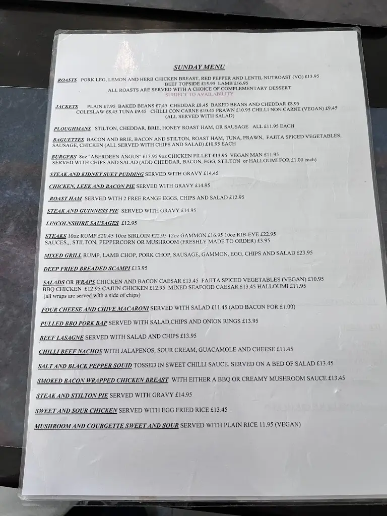 Menu_The Green Man_Ringmer_imagen_2