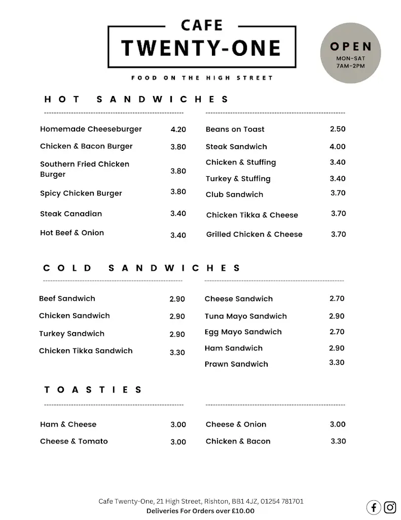 Menu_Cafe Twenty-One_Rishton_image_1
