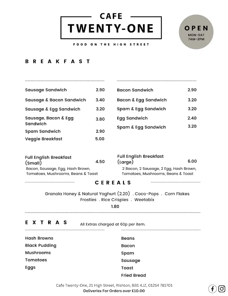 Menu_Cafe Twenty-One_Rishton_image_2