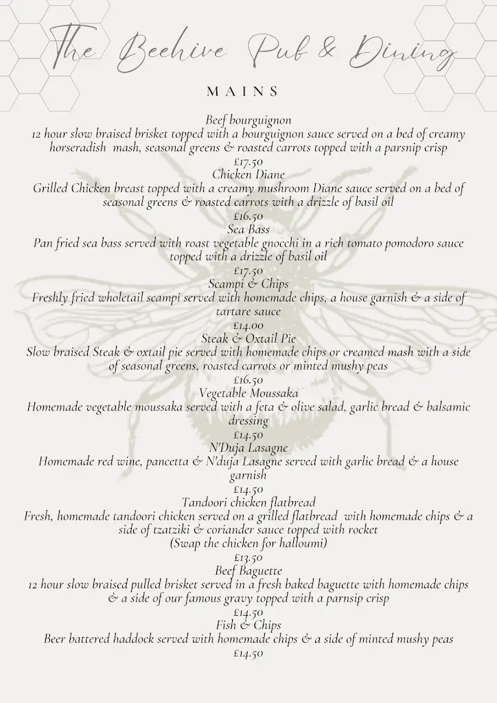Menu_The Beehive Pub & Dining_Ripponden_imagen_2