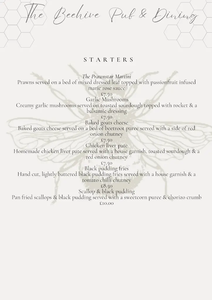 Menu_The Beehive Pub & Dining_Ripponden_imagen_3