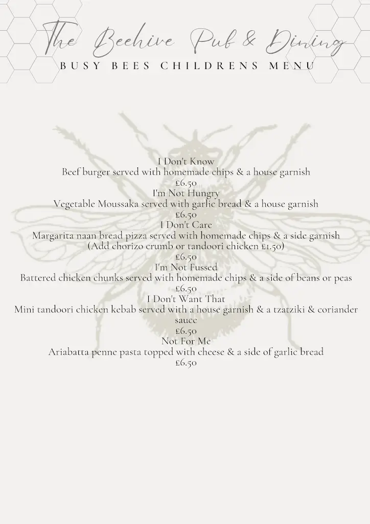 Menu_The Beehive Pub & Dining_Ripponden_imagen_4