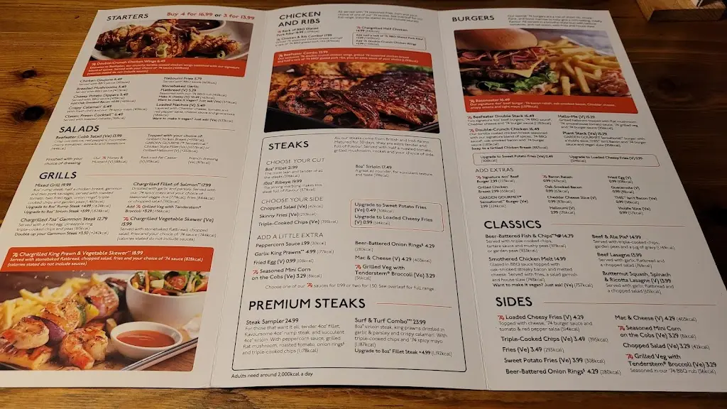 Menu_Mill House Beefeater_Redhill_imagen_4