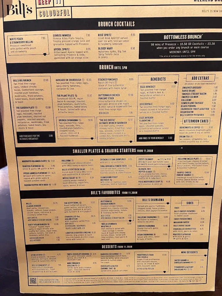 Menu_Bill's Reigate Restaurant_Redhill_image_1