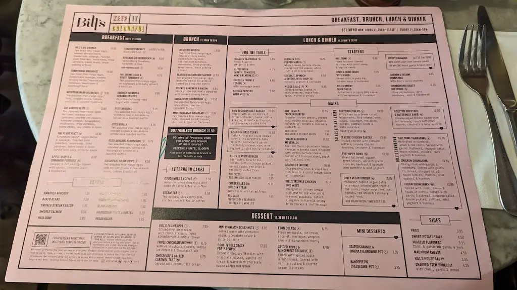 Menu_Bill's Reigate Restaurant_Redhill_image_2