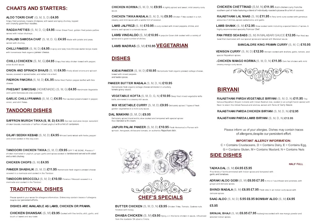 Menu_Trishala - Authentic Indian Restaurant_Redhill_image_2