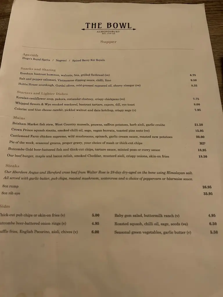 Menu_The Bowl Inn, Almondsbury_Almondsbury_image_4