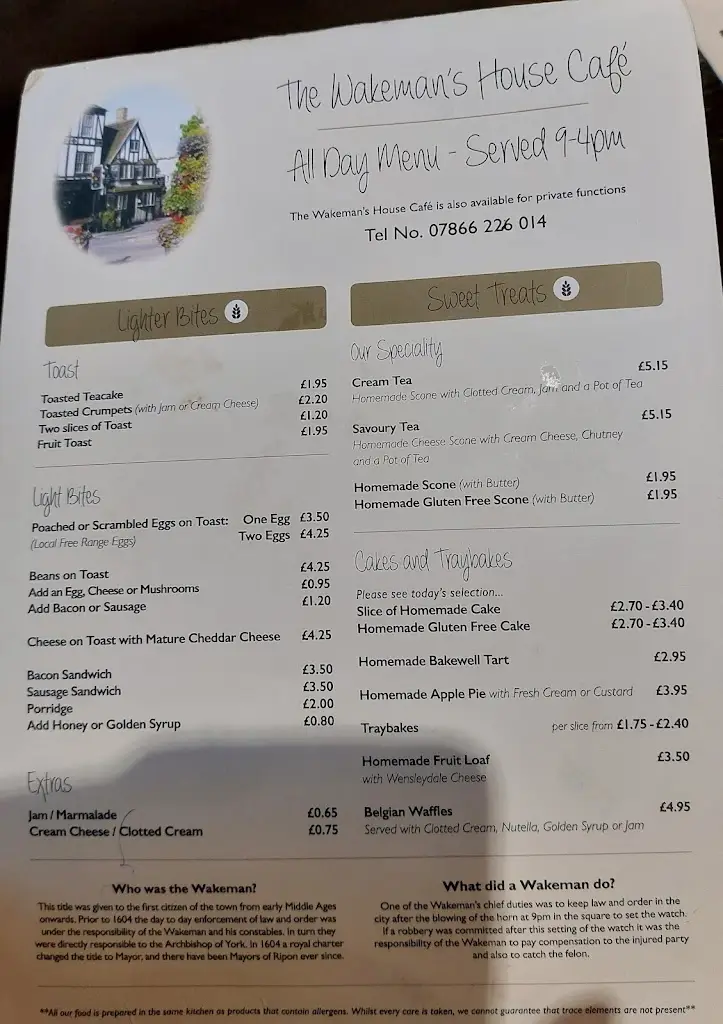 Menu_The Wakeman's House Cafe_Ripon_image_1